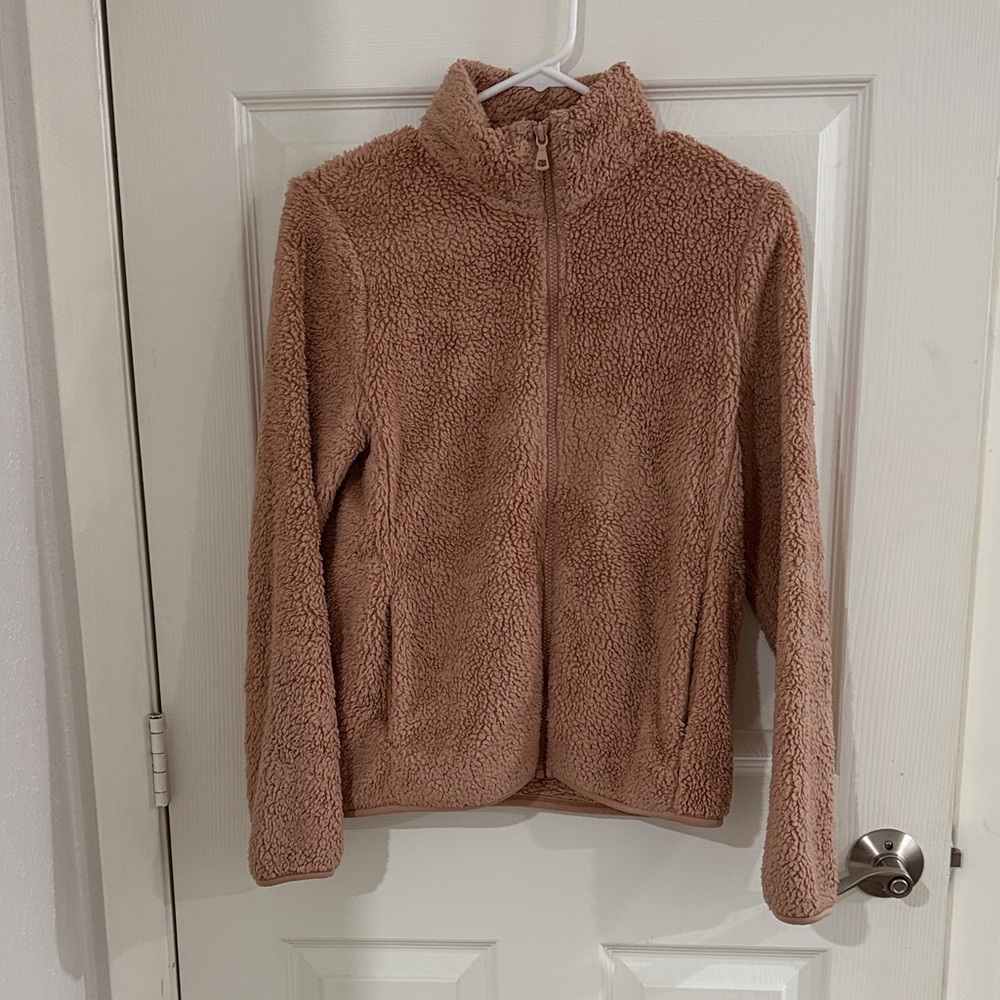 Uniqlo Women's Teddy Jacket in Tan